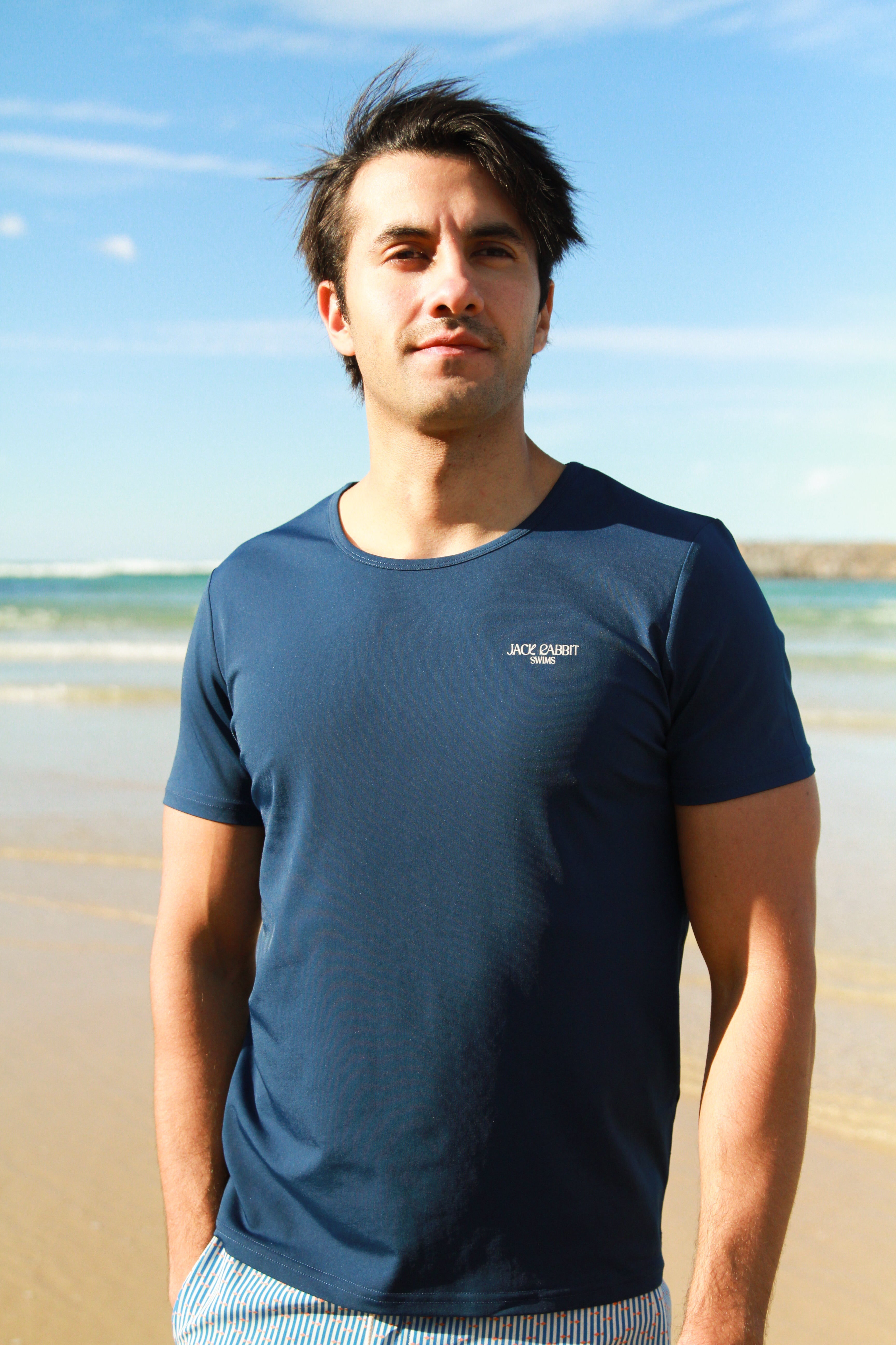 Short Sleeve Swim Tee Navy