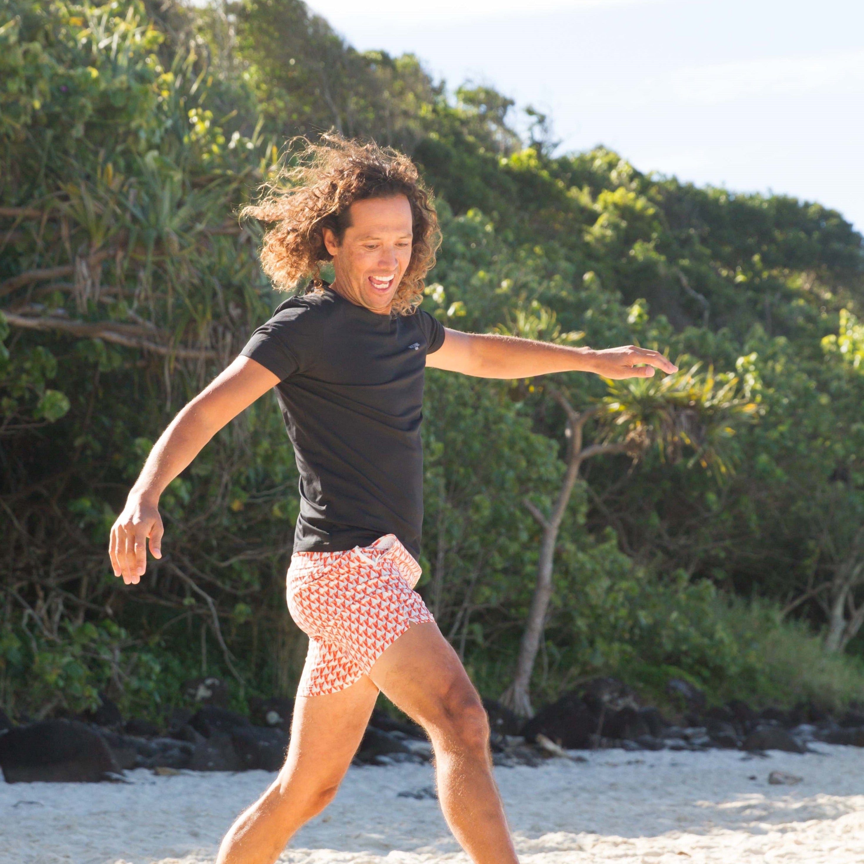 Short Sleeve Swim Tee Black